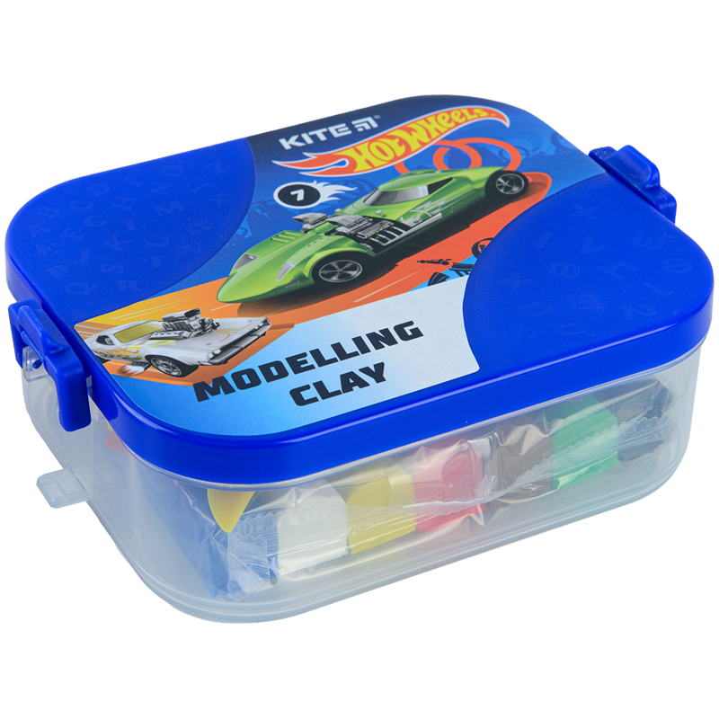 Пластилин, 7 цв. в боксе, 380 г + 8 инстр. «Hot Wheels» Kite - фото 4