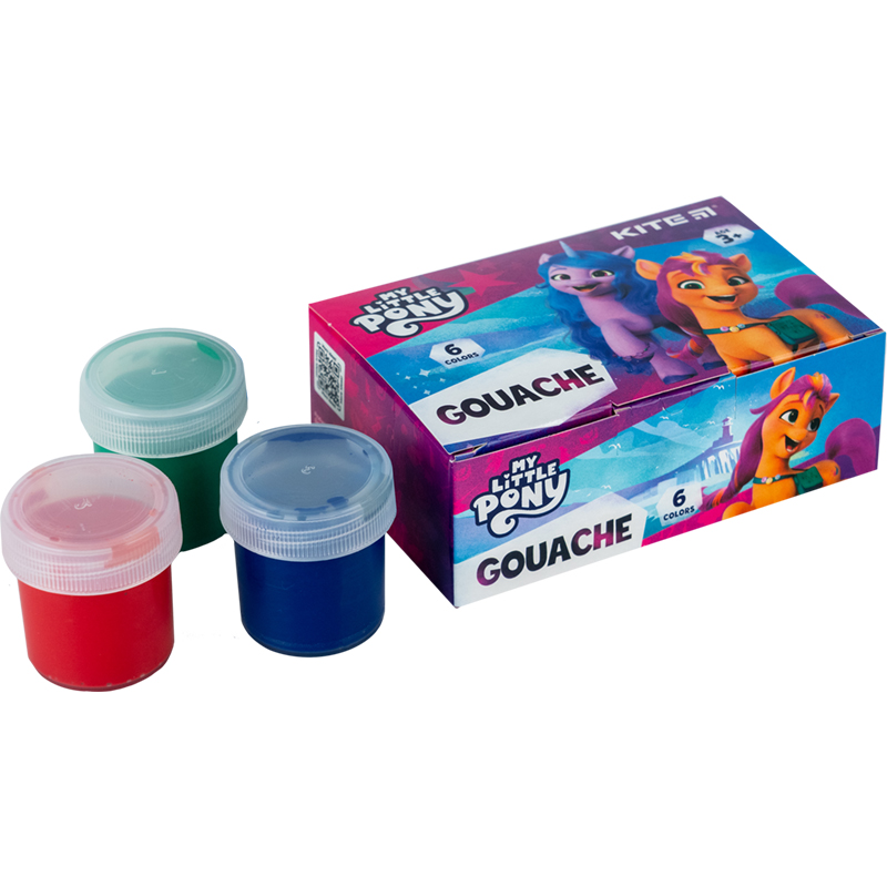 Гуашь, 6 цв., 20мл Little Pony (LP23-062) Kite - фото 3
