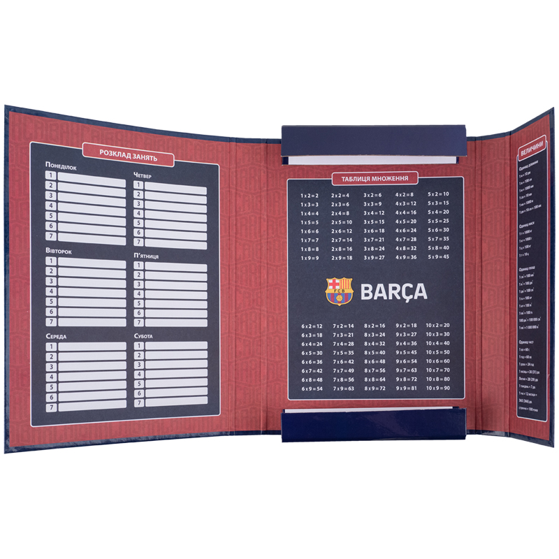 Папка для зошитів В5 на гумці картон, FC Barcelona (BC25-210) Kite - фото 4