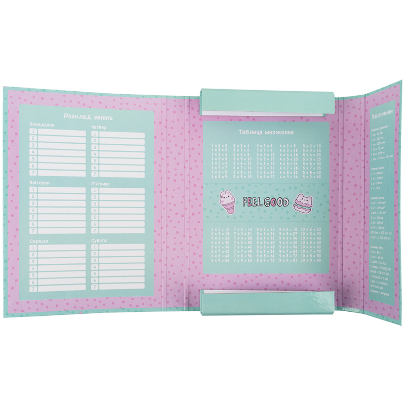 Папка для тетрадей B5, на резинках, картон, Feel Good (K25-210-1) Kite - фото 4