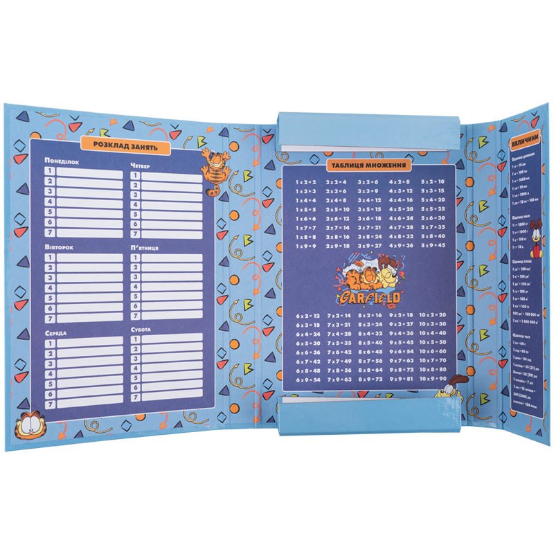 Папка для тетрадей B5, на резинках, картон, Garfield (GF25-210) Kite - фото 3