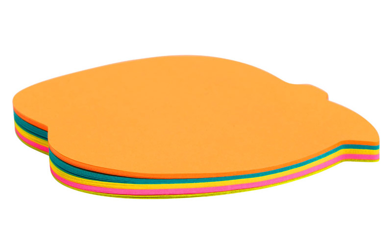 Блок бумаги с клейким слоем 70*70мм.*50 листов Яблоко, ассорт. Axent - фото 3