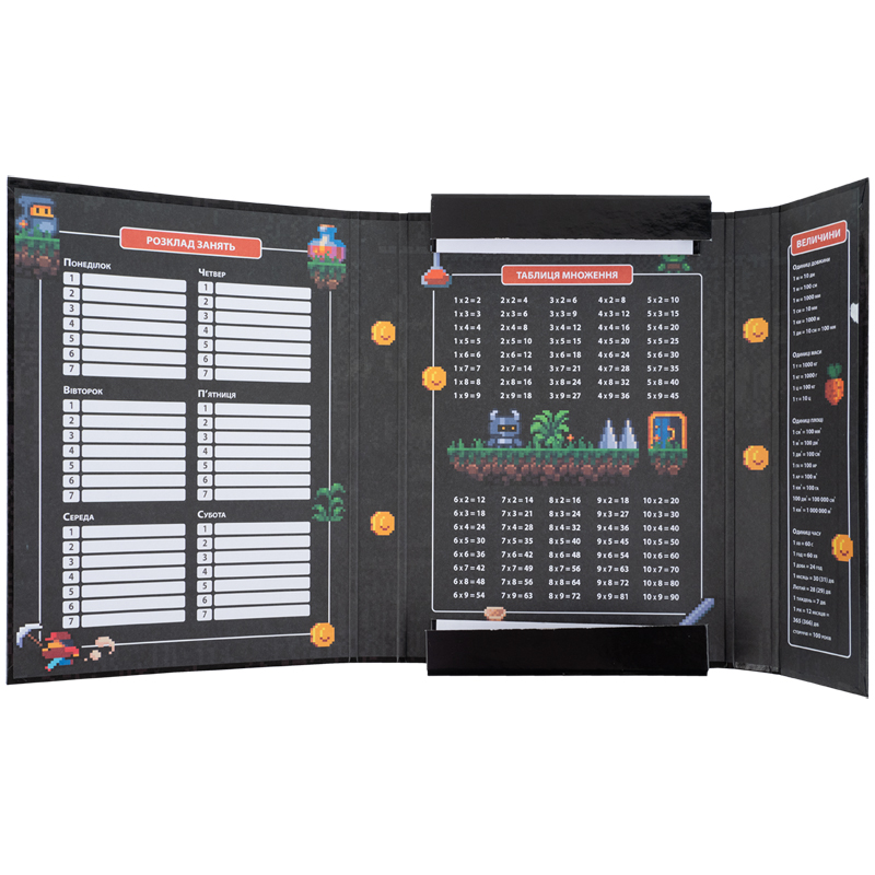 Папка для зошитів В5 на гумці картон, Pixel Game (K25-210-2) Kite - фото 3
