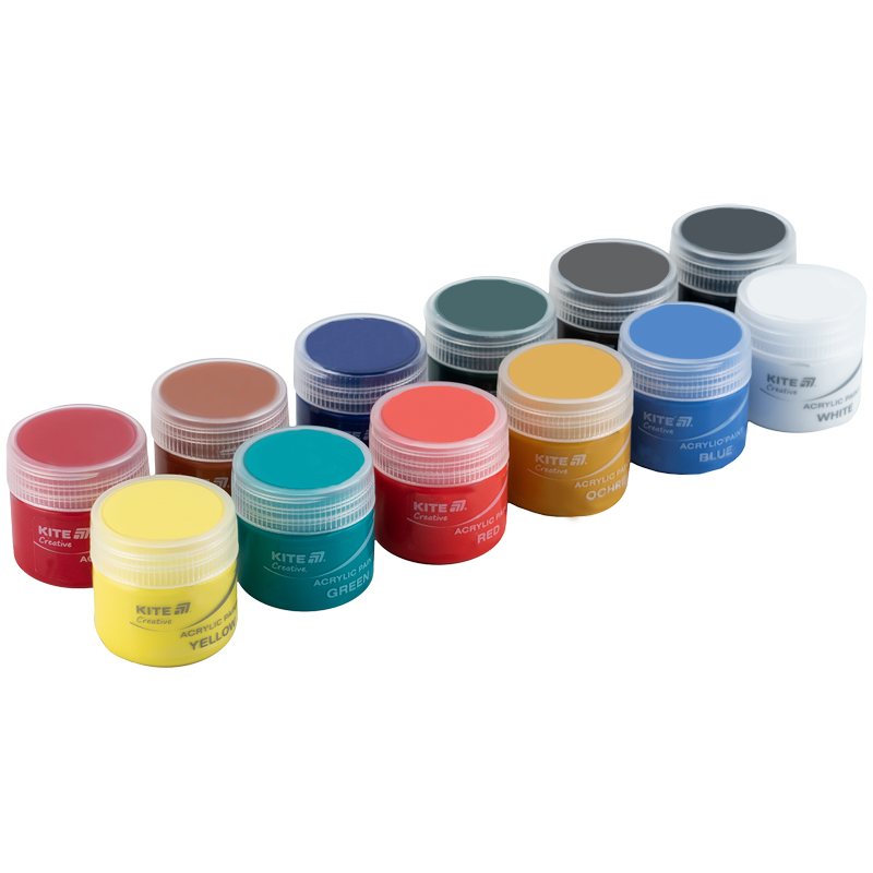 Фарби акрилові, 12 кольорів, 20 мл, Kite Creative (K-275) Kite - фото 4