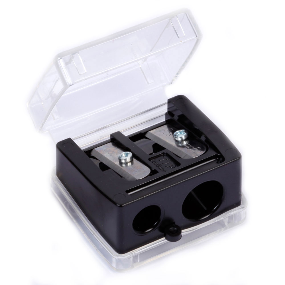 Точилка косметична, пластикова, з двома отворами, асорті KUM - фото 3