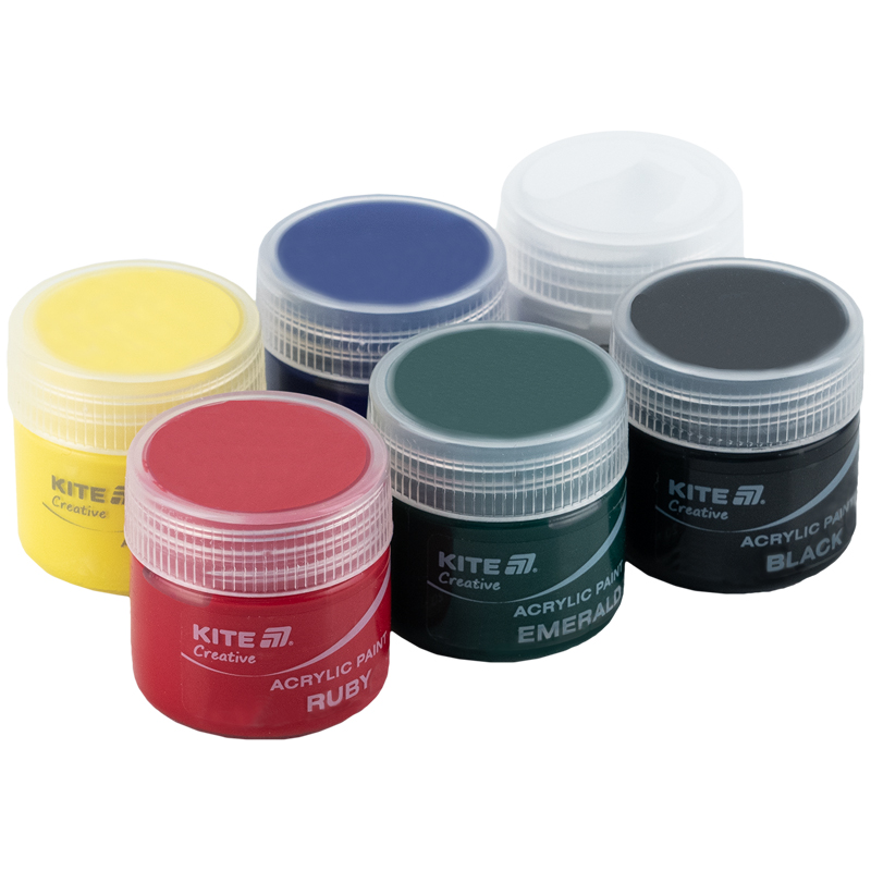 Фарби акрилові, 6 кольорів, 20 мл, Kite Creative (K-271) Kite - фото 4