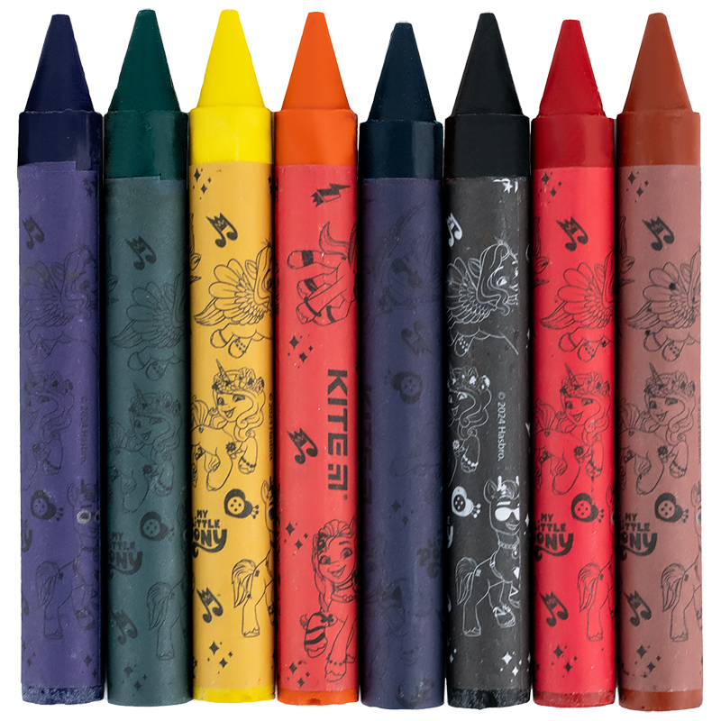 Крейда воскова Jumbo, 8 кольорів Little Pony Kite - фото 3