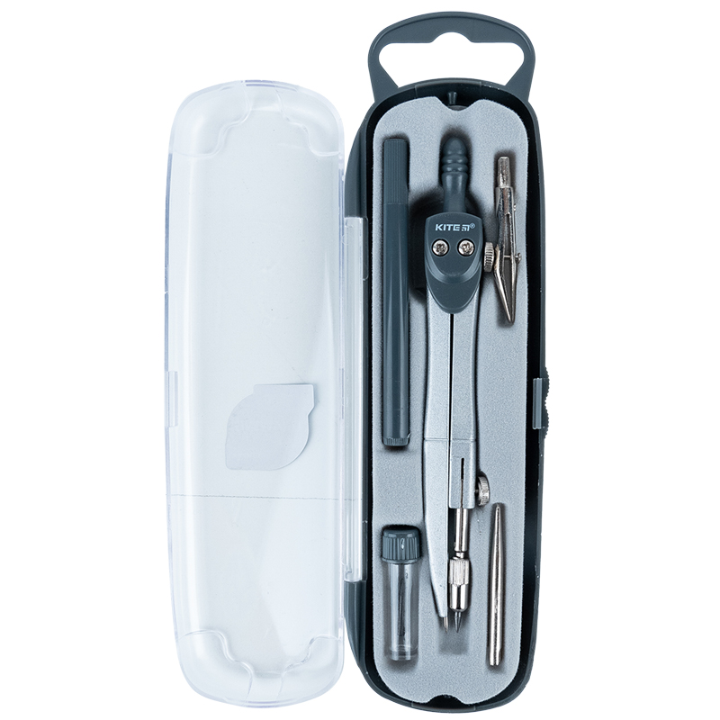 Готовальня 5 предметов, серая Kite - фото 3