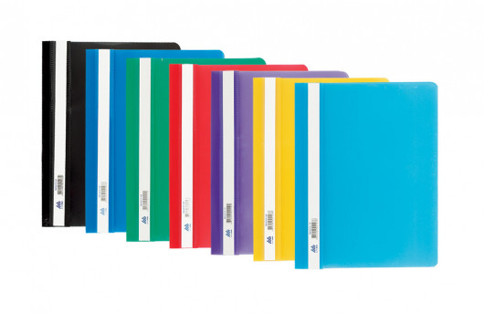 Скоросшиватель с прозрачным верхом А5, красн. BuroMax - фото 3