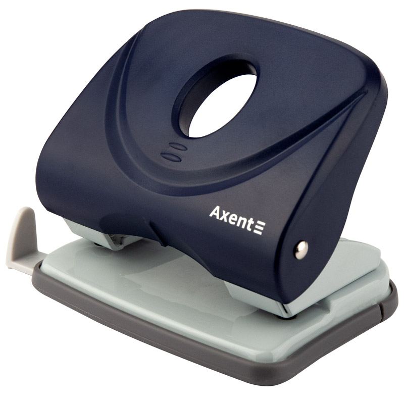 Дырокол на 2 отверстия, до 30 листов Welle-2, пластиковый, син. Axent - фото 4