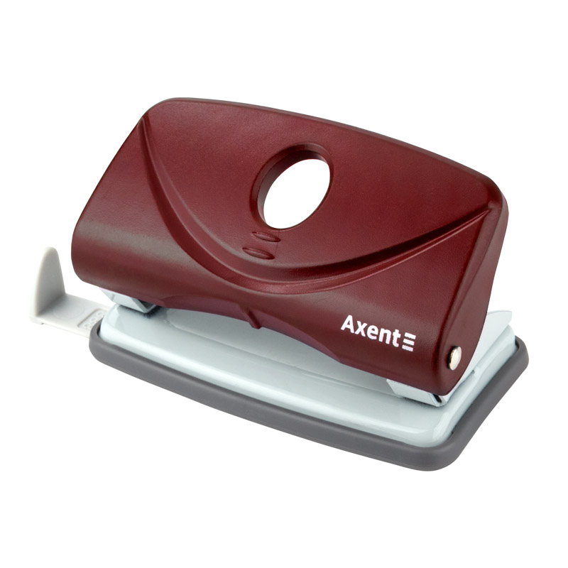 Дырокол на 2 отверстия, до 10 листов Welle-2, пластиковый, красн. Axent - фото 4