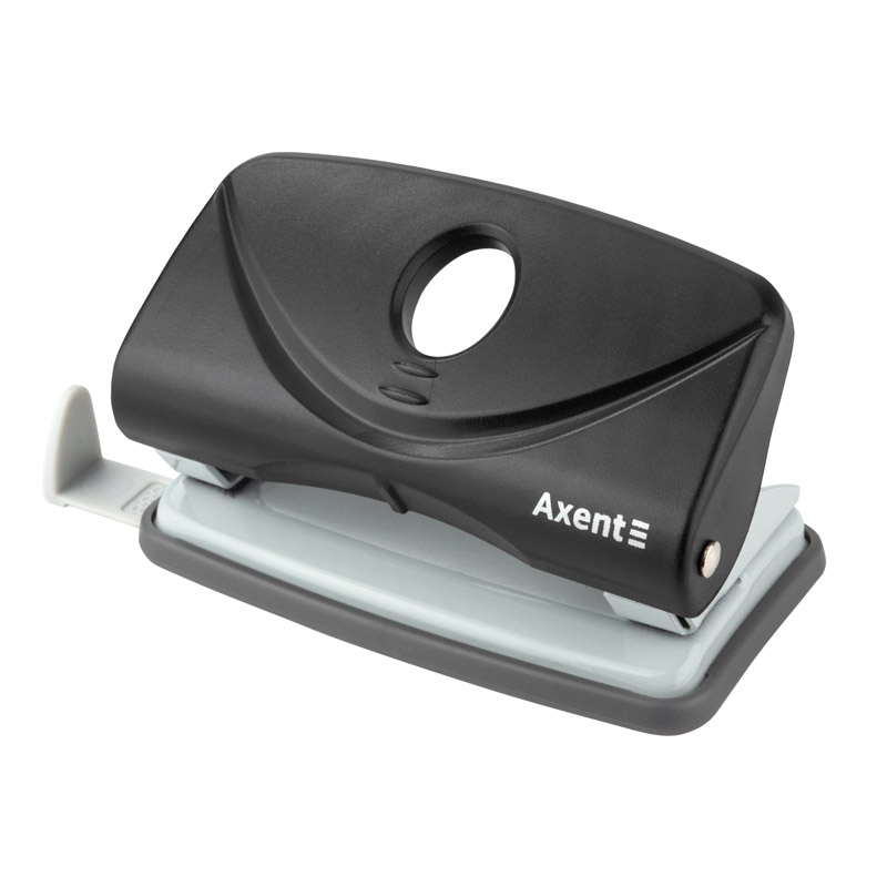 Діркопробивач на 2 отвори, до 10 аркушів Welle-2, пластиковий, чорн. Axent - фото 4