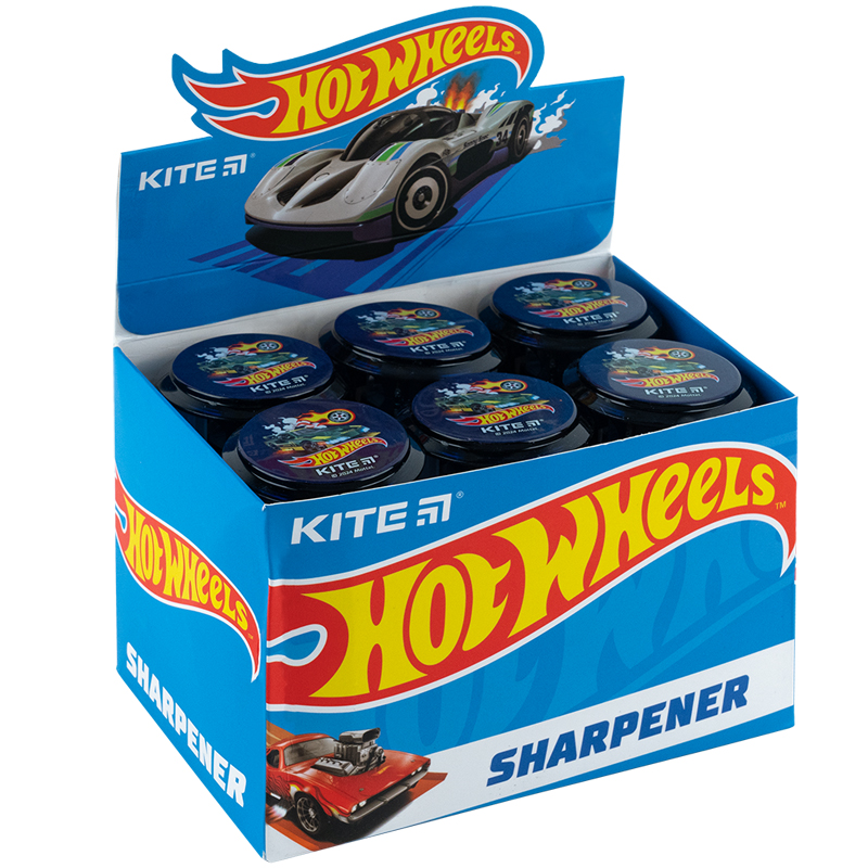 Точилка с контейнером круглая HW24-117 «Hot Wheels» Kite - фото 2