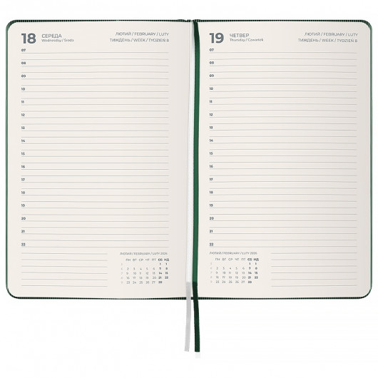 Щоденник 2026 Partner Lines, 145*210, темно-зелений Axent - фото 3
