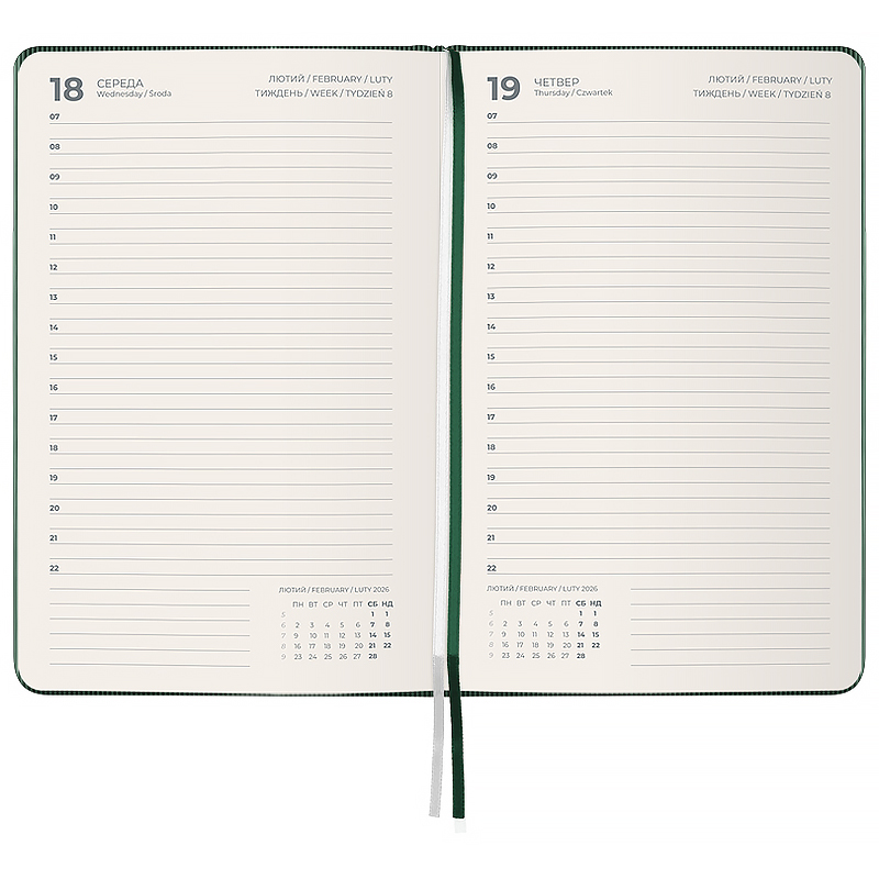 Щоденник 2026 Partner Lines, 145*210, темно-зелений Axent - фото 3