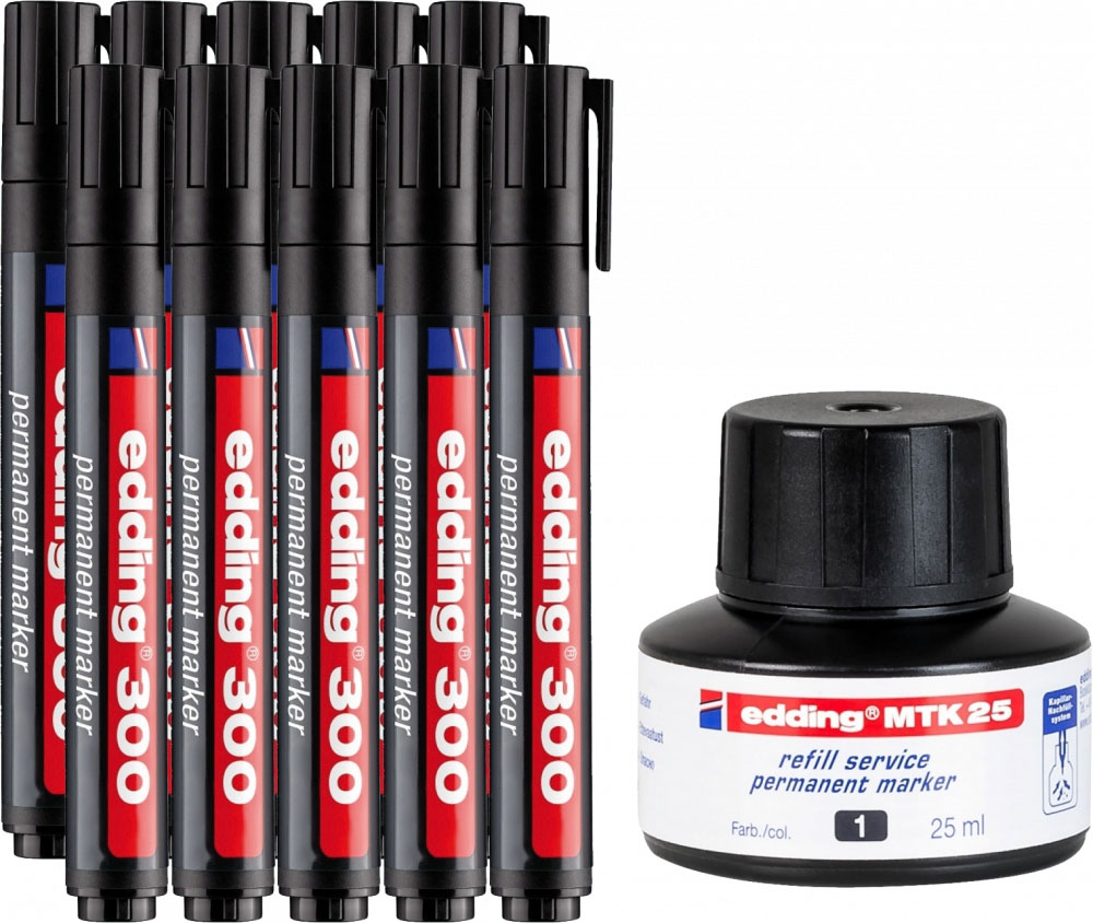 Чорнило для заправки перманентних маркерів E-МTK25, 25мл. , чорн. Edding - фото 3