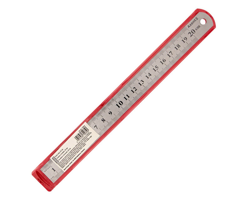 Линейка стальная, 20см Axent - фото 3