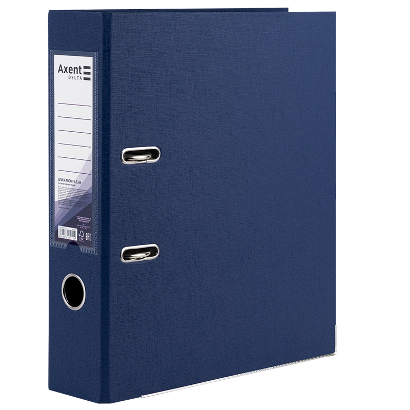 Реєстратор 7,5см. А4 (PP), двосторонній, темно-син. Axent Delta - фото 2