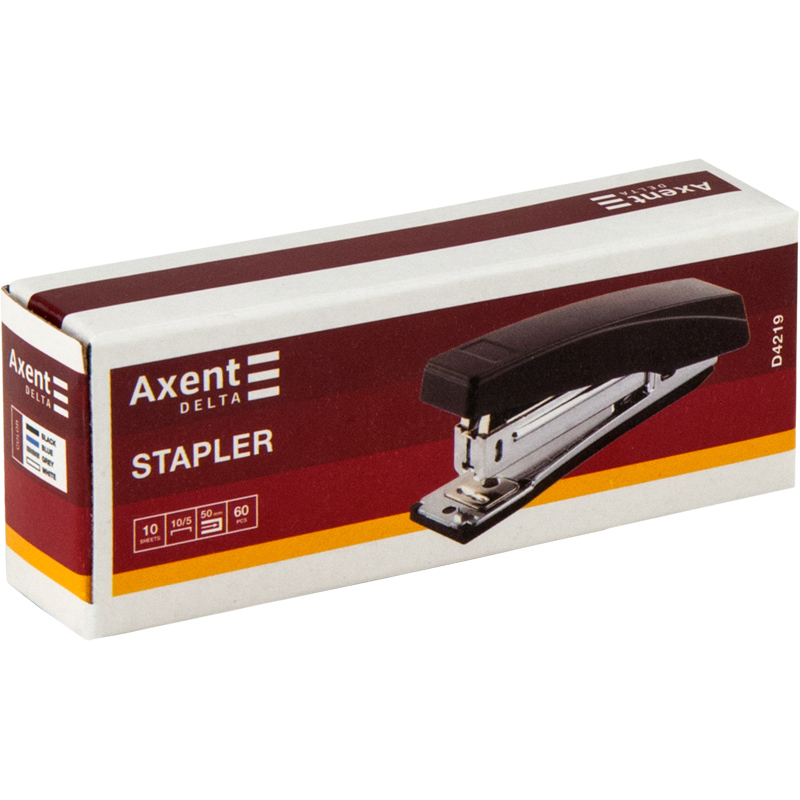 Степлер №10 10арк., пластик., D4219 сірий Axent Delta - фото 3