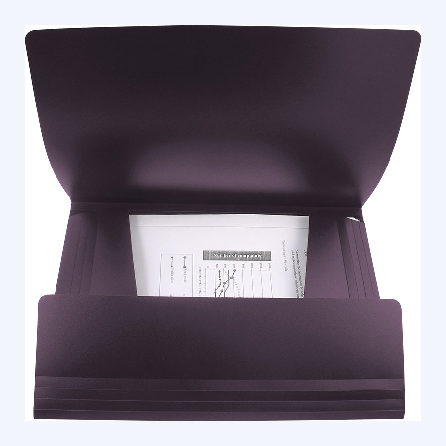 Папка на резинках А4, пластик, толщина 500мкм., cливовый Axent - фото 2