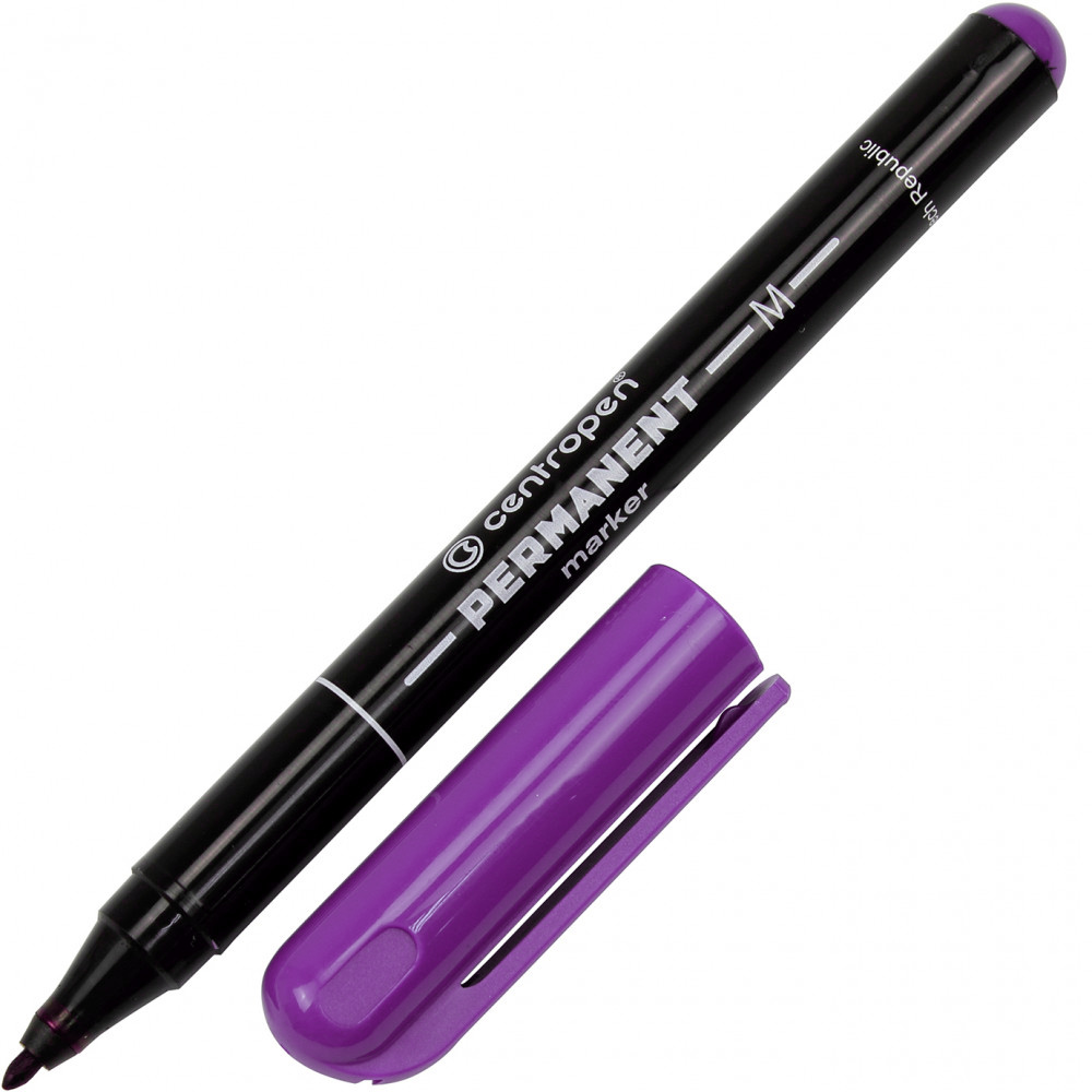 Маркер перманентный, круглое острие 1мм.(M), 2846, фиолет. Centropen - фото 4