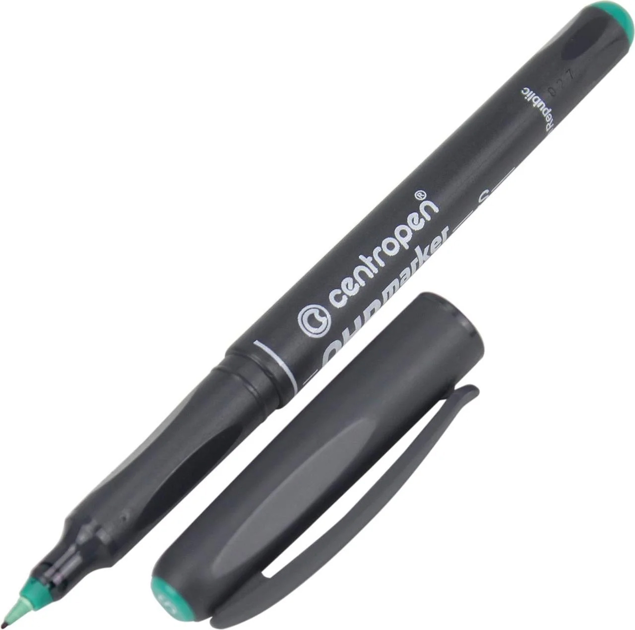 Маркер перманентный, круглое острие 0,3мм. (S) 2634, зелен. Centropen - фото 3
