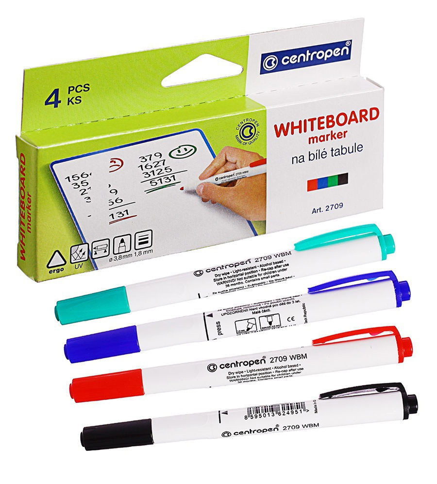 Маркер для дощок, BOARD, кругле вістря 1-2мм., чорн. Centropen - фото 5