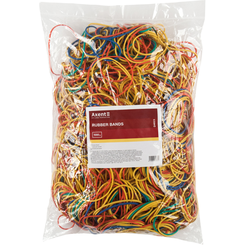 Резинка для денег d=60мм., 1000г., цвет ассорт. Axent Delta - фото 2