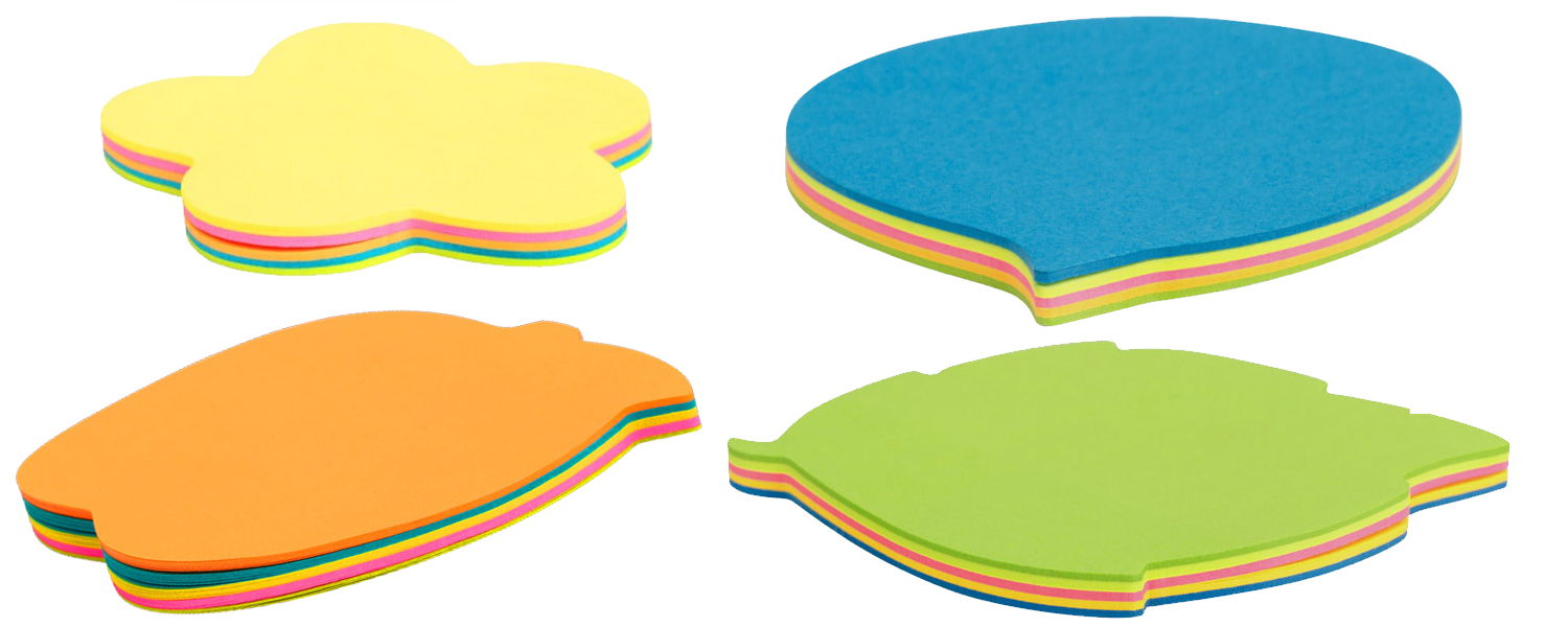 Блок паперу з клейким шаром  70*70мм.*50л., Листок, асорті Axent - фото 4