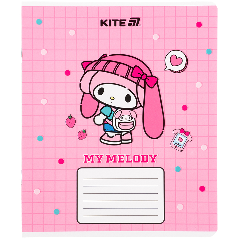 Зошит 12 арк., кл., софт тач + УФ лак, Hello Kitty-4 (HK25-232-4) Kite - фото 15
