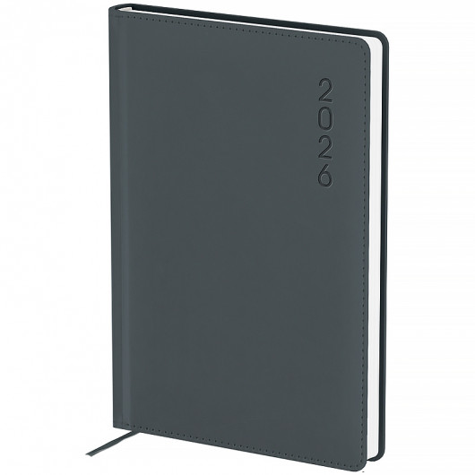 Ежедневник 2026 Classic Palermo, 145*210, слп/т серый Axent - фото 2