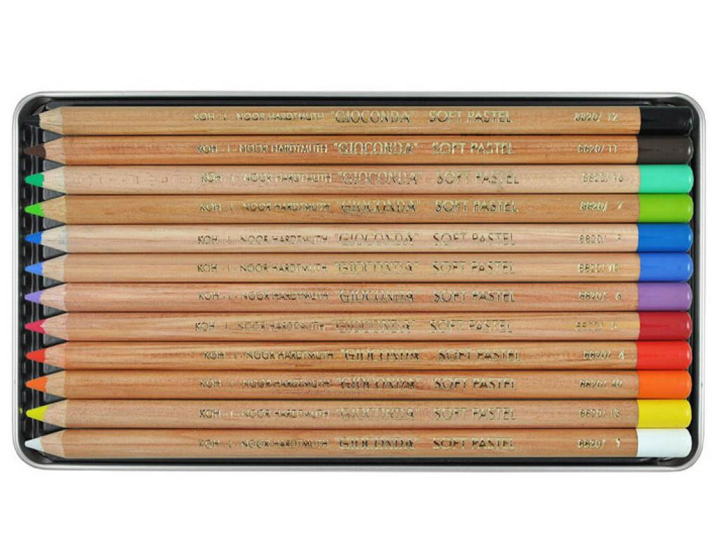 Олівці кольорові, 12кол., пастельні, GIOCONDA, метал./коробка Koh-i-noor - фото 3