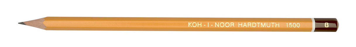 Карандаш простой графитный технический для черчения и графичесских работ 1500 B Koh-i-noor - фото 4