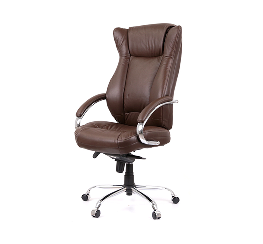 Кресло для руководителя Бадалона CH MB (Кожа LC-K), коричн. АКЛАС - фото 4