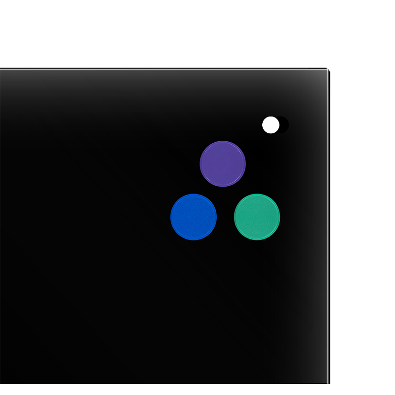 Дошка скляна магнітно-маркерна 90x120см., чорн. Axent - фото 3