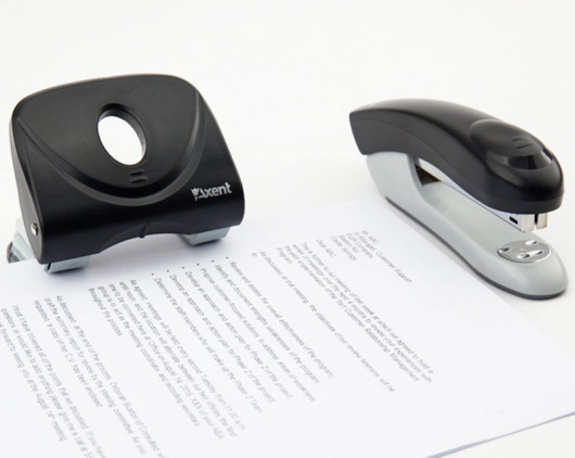 Діркопробивач на 2 отвори, до 20 аркушів Welle-2, пластиковий, чорн. Axent - фото 5