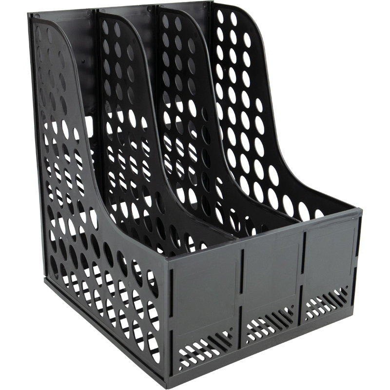 Лоток вертикальний збірний на 3 відділення, чорний Axent - фото 1