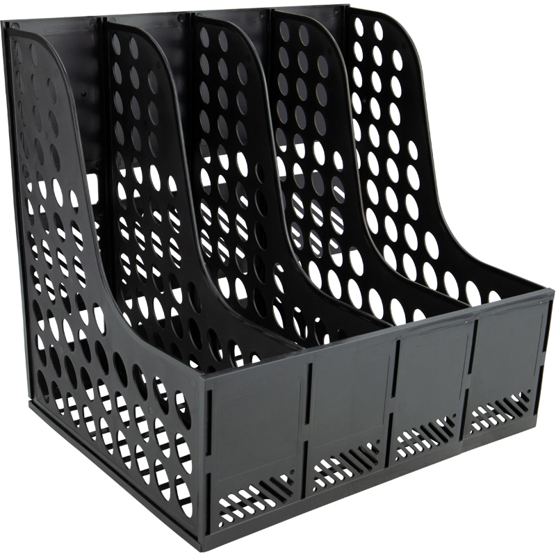 Лоток вертикальний збірний на 4 відділення, чорний Axent - фото 1