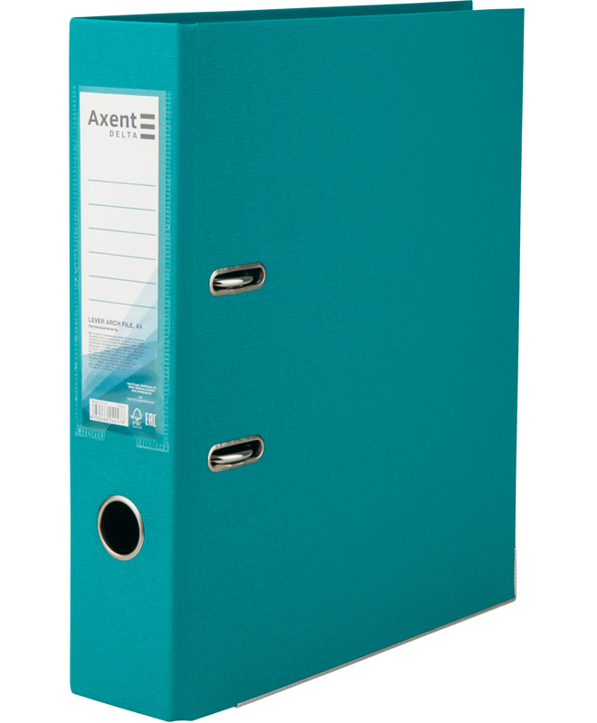 Регистратор 7,5см. А4 (PP), двусторонний, бирюз. Axent Delta - фото 3