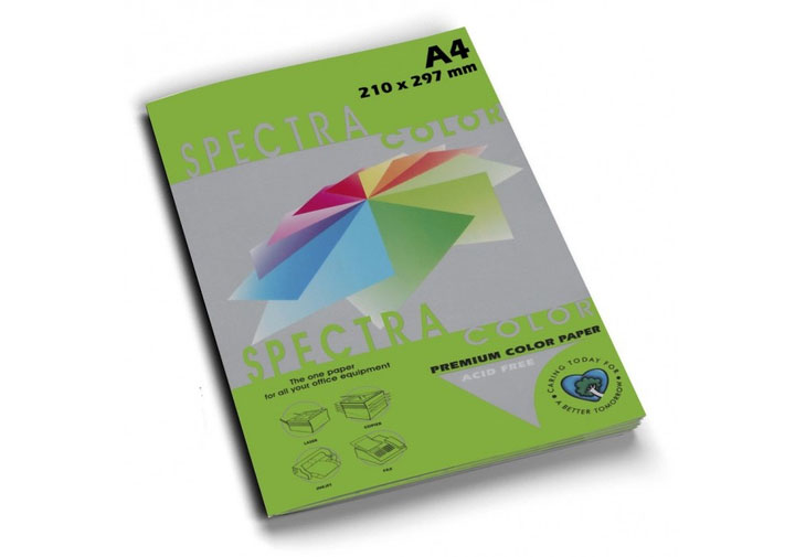 Папір кольоровий Color A4 інтенсив, 160г/м2 Parrot 230, 100арк. зелен. Spectra Color - фото 2