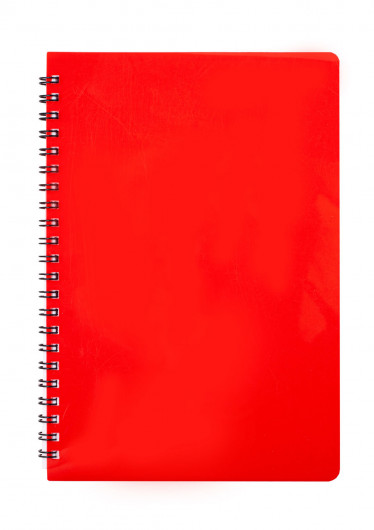 Тетрадь на спирали В5, 80л., клетка, GLOSS, пластик. обложка, красн. BuroMax - фото 1