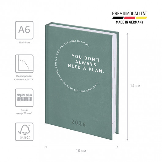 Щоденник 2026 кишеньковий Torino Trend, бірюз. холодний Brunnen - фото 3