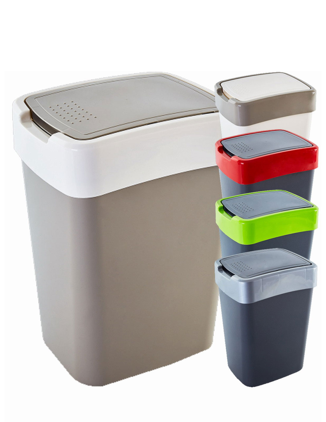 Ведро для мусора с поворотной крышкой 