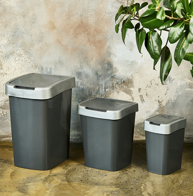 Відро для сміття з поворотною кришкою 
