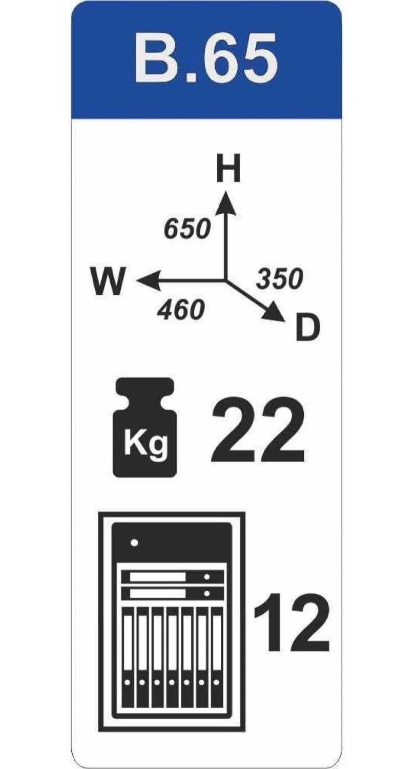 Сейф офісний з електронним кодовим замком 652*460*350мм, B.65.E Griffon - фото 3