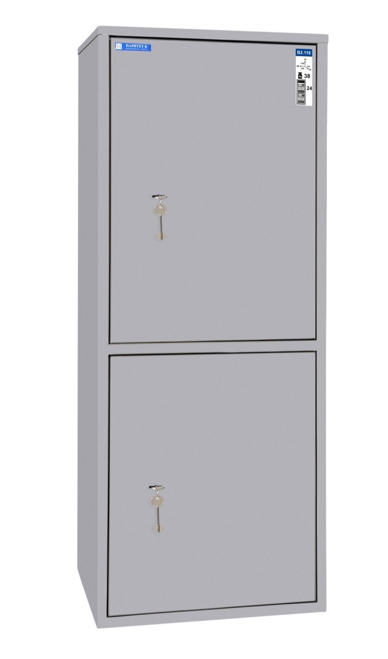 Сейф офісний з ключовим сувальдним замом, 2 секції, 1184*460*350мм, B.118.K Griffon - фото 1