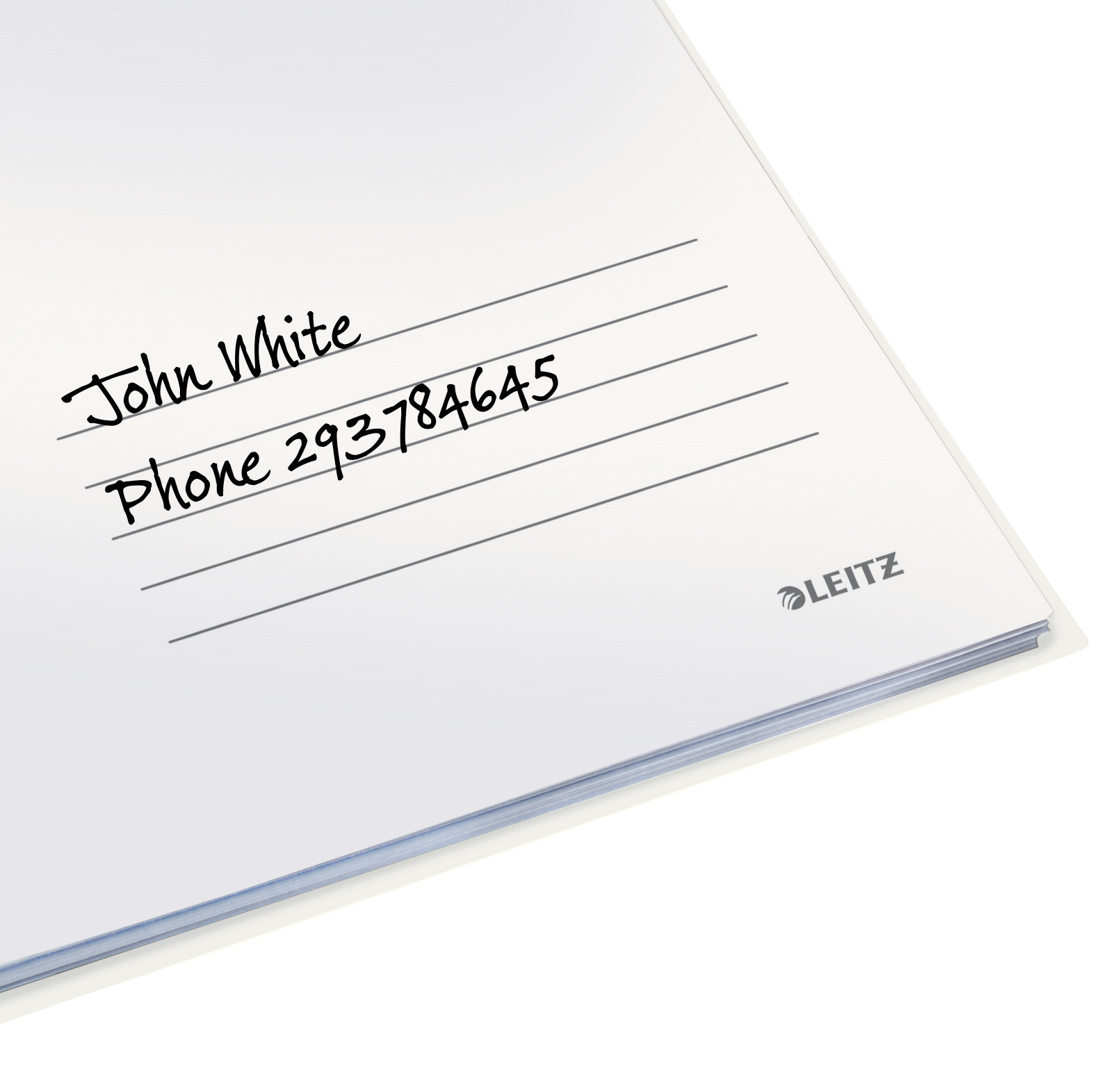 Зошит 80арк. WOW, А4, тверда обложка, офсет, лінія, біл. LEITZ - фото 1