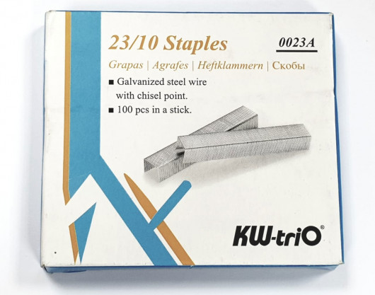 Скобы для степлера 23/10, 1000шт/уп., до 70 листов (0023A) KW-Trio - фото 3