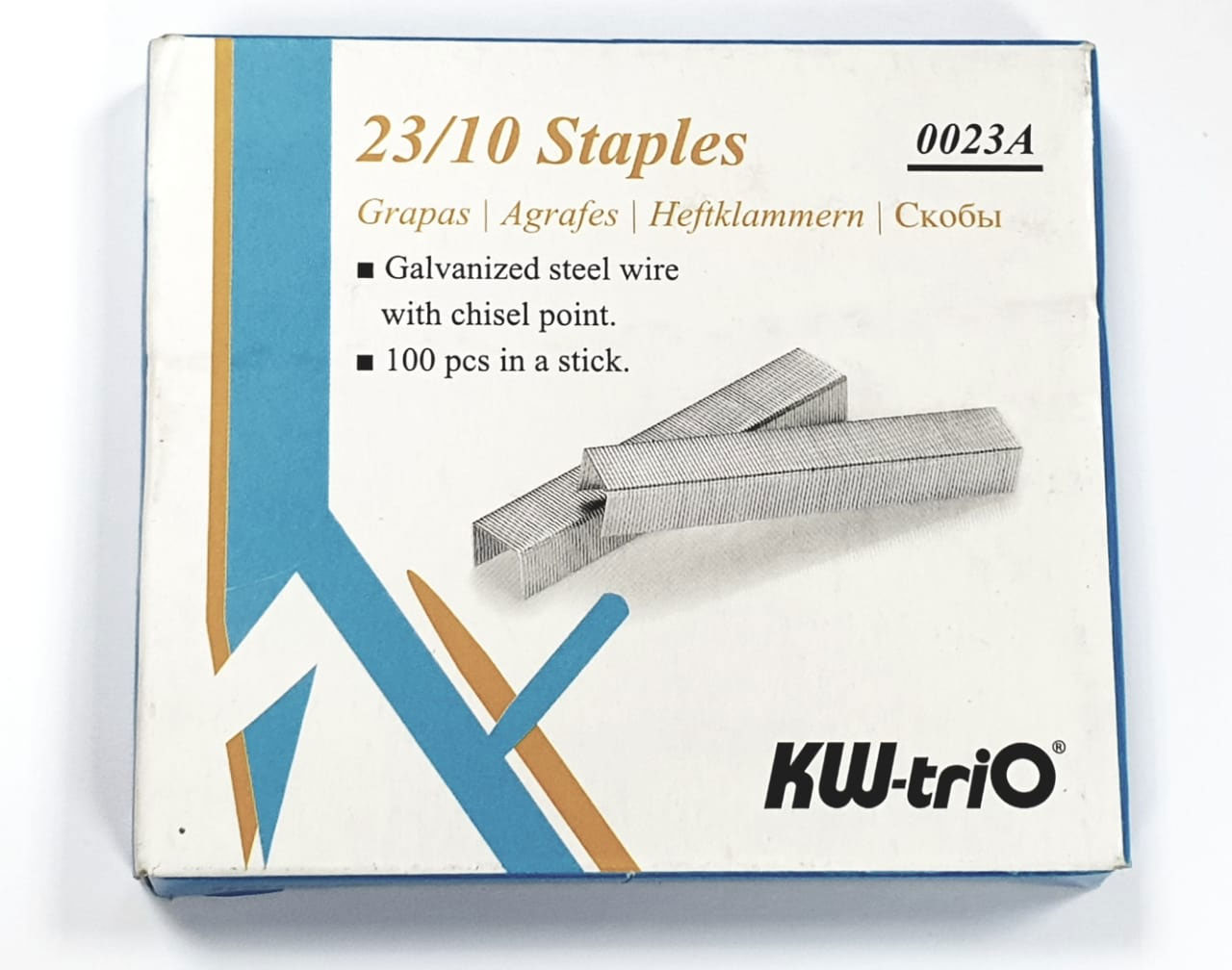 Скобы для степлера 23/10, 1000шт/уп., до 70 листов (0023A) KW-Trio - фото 3