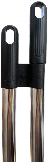 Набір для прибирання приміщень: щітка з довгою ручкою та совком, м'який ворс, хромований (А11705) Apex - фото 6